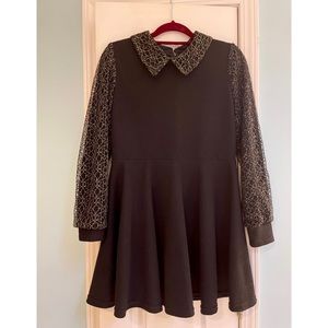 Vintage Long-Sleeve Fit & Flare Dress